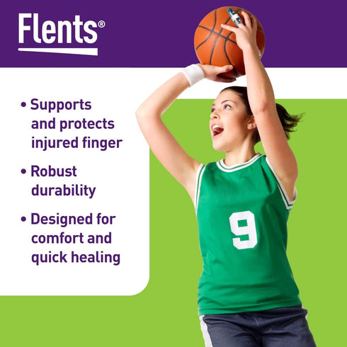 Flents Finger Splint, Two Sided Splint, Medium, Supports & Protects Injured Finger...