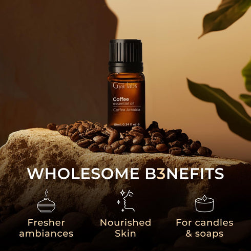 Gya Labs Coffee Essential Oil for Diffusers - 0.34 Fl Oz - 100% Pure Natural Coffee Oil for Hair, Skin, Aromatherapy Fragrance Bath Bombs, Spray &...
