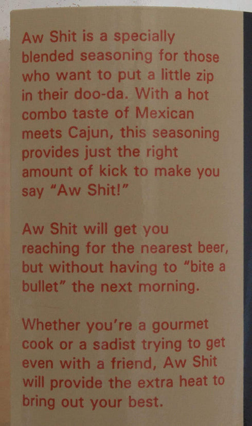 Aw Shit Hot n' Spicy Seasoning from Big Cock Ranch...