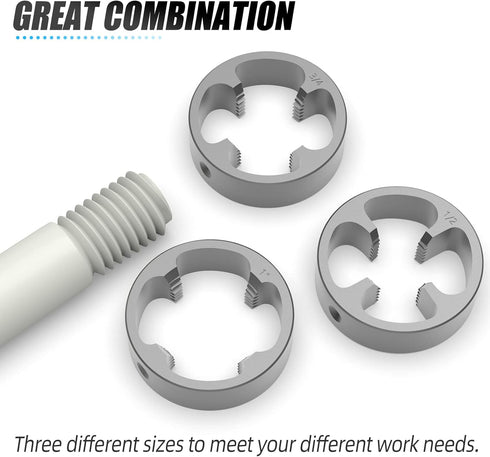 PVC Thread Maker Tool, NPT Die Set, Pipe Threader Plumbing Tool, with 3 Dies,1/2", 3/4", 1", Pipe Threader Kit...