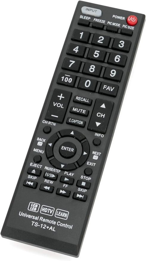 New TS-12+AL Replace Universal Remote Control fit for Almost All Toshiba TV CT-90275 CT-90326 CT-90302 CT-90366 CT-90325 CT-90329 CT-8037...