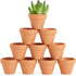 Juvale 10-Pack 1.5-Inch Mini Terracotta Plants Pots with Drainage Holes for Cactus, Succulents, Tiny Clay Terra Cotta Flower Pot Planters for Nurs...