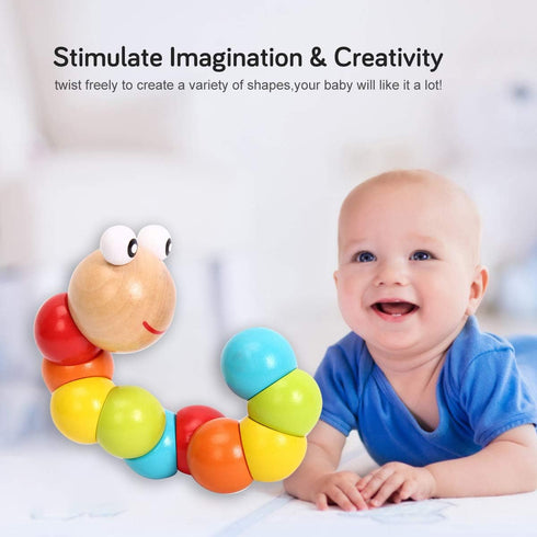 Baby Toys 6 to 12 Months, 12-18 Months, 3-6 Months Developmental, Tummy Time Toys Crawling Toys - Infant Toys - Caterpillar Twisting Baby Boy and ...