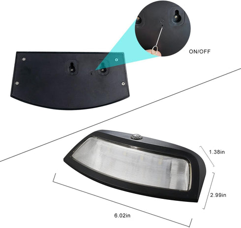 Solar Powered Step Lights (2-Pack) - Elegant Curved Modern Design with 4 LED. Energy efficient Constant Lighting Mode Provides Soft, White Light. ...