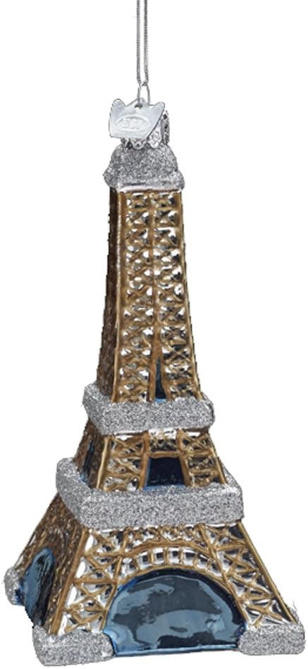 Kurt Adler 5-Inch Noble Gems Glass Eiffel Tower Ornament,Christmas...