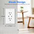 Decorator Wall Plate, Light Switch Outlet Cover with Screws, 1-Gang Standard Size 2.76"W x 4.5"H, Glossy White (10 Pack)...