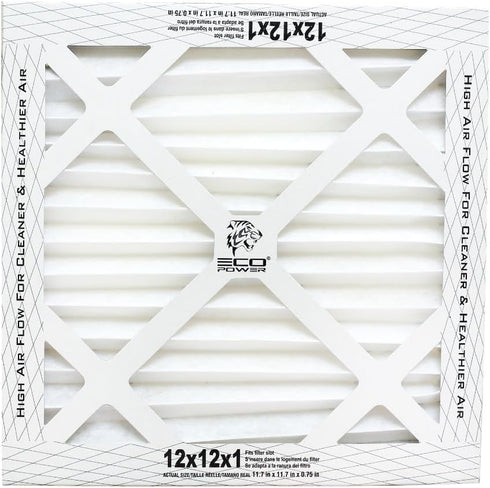 1Pcs ECO POWER 12x12x1 Air Filter MERV 11, Pleated HVAC AC Furnace Air Filters Replacement (Actual Size: 11.6 x 11.6 x 0.75 Inches), SB4437 (1)...