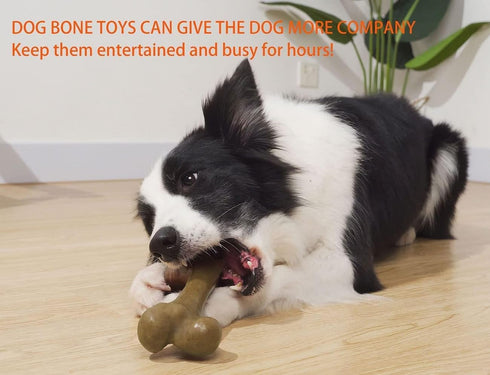 Tough Dog Toys for Aggressive Chewers, Indestructible Dog Toys, Nylon Dog Bones, Durable Tough Puppy Teething Toys, Interactive Dog Toys for Mediu...