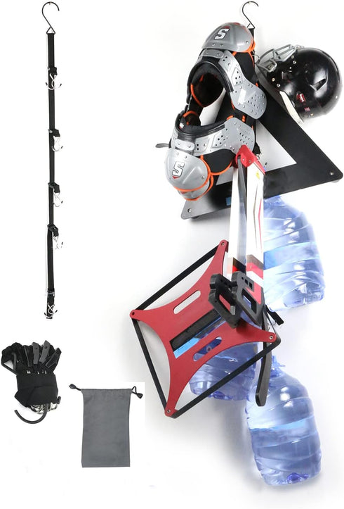 Hanging Multipurpose Portable Equipment Gear Portable Hockey Gear Hanger ice Hockey Gear Hanger Organizer with Adjustable Hooks for Home Travel Ou...
