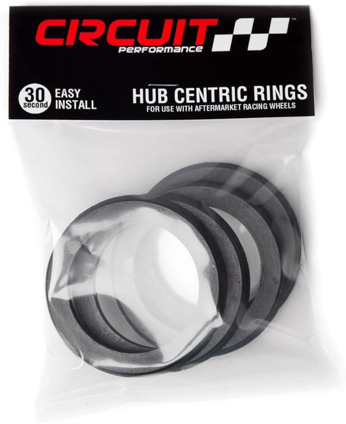 73.1mm OD to 67.1mm ID Circuit Performance Black Plastic Polycarbonate Hub Centric Rings...