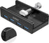 ORICO USB 3.0 Hub, USB Hub Clamp, Aluminum 4-Port USB Splitter with Extra Power Supply Port and 4.92 FT USB Data Cable, Desktop Powered USB Hub fo...