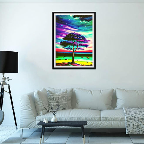 Tree of Life Diamond Painting Kits for Adults & Beginner, Aurora Diamond Art Painting Kit, DIY 5D Diamond Dot Painting, Starry Night Paint Gem Art...