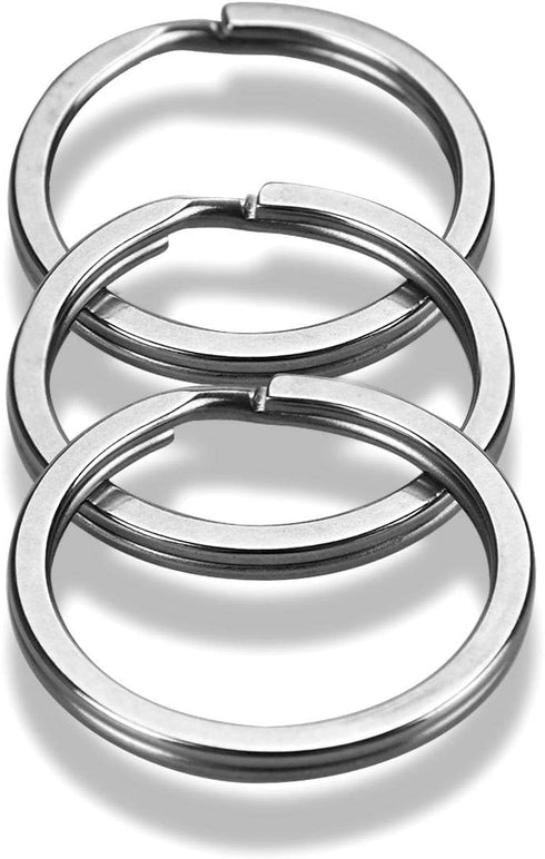 Enenes 50PCS Stainless Steel Split Key Rings - 10/20/30mm Durable Metal Keychain Rings with Spring Lock, Jewelry Findings for Keys, DIY Crafts, ID...