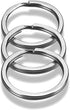 Enenes 50PCS Stainless Steel Split Key Rings - 10/20/30mm Durable Metal Keychain Rings with Spring Lock, Jewelry Findings for Keys, DIY Crafts, ID...