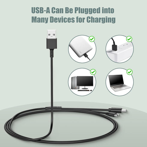 2-Pack Charger for Delupet/Yawpet/Jugbow Dog Training Collar and Remote, 2-in-1 USB Charging Cable...