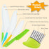 Kids Knife Set 5 Pcs Toddler Safe Knives Plastic Child Friendly Knife with Crinkle Cutter BPA-Free Serrated Edges Kitchen Tools for Real Cooking a...