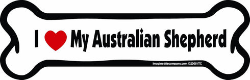Imagine This Company I Love My Breed Bone Shaped Pet Magnet; Removable Magnets for Cars, Fridges, Lockers & More, Stylish Pet Inspired Car Accesso...