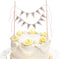 LOCOLO Happy Birthday Cake Toppers, Ivory Cake Topper with Wooden Sticks, Party Decoration Supplies Cake Toppers Happy Birthday...