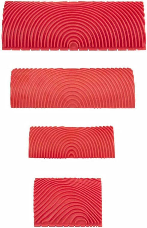 4 Pieces Wood Graining Tool,Wood Grain Tool, Rubber Wood Pattern Graining Knurling Tool On All Surfaces...