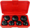 7-Piece Oil Filter Wrench Set, Black, Aluminum, 24mm-38mm...