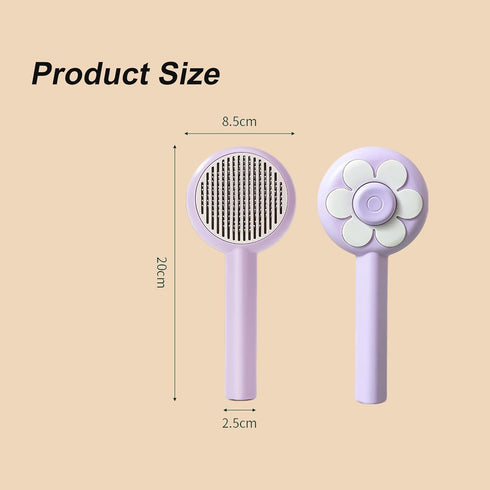 Cat Brush for Shedding,Pet Grooming Self Cleaning Slicker Brush,Removes Mats,Tangles and Loose Hair,Shedding Brush for Short or Long Haired Cats D...
