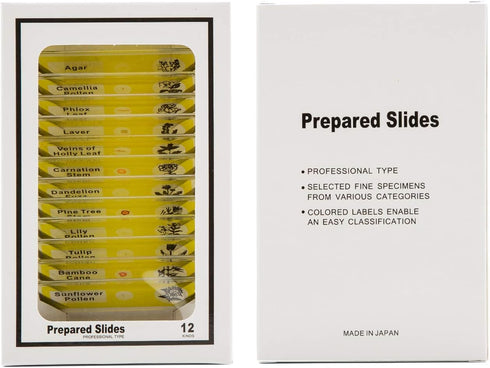 48pcs Kids Plastic Prepared Microscope Slides of Animals Insects Plants Flowers Sample Specimens for Microscopes...