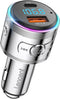 LENCENT Bluetooth 5.3 FM Transmitter,Full Metal Bluetooth car Adapter with PD 20W & QC3.0 Fast Charger,Hi-Fi Music/Clear Calling car FM Bluetooth ...
