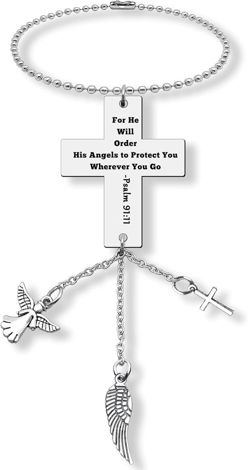 Religious Gift for Christian Christian Hanging Ornament for Car Bible Verse Hanging Ornaments Car Pendant for Home Vehicle Religious Faith Gifts f...