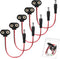 CHANZON UL Wires 9v Battery Connector Plug Arduino Battery Power Leather Clip with Center Positive 2.1mm x 5.5mm Male 5 Pack Jack T-Type for Ardui...