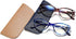 EYEURL Cat Eye Reading Glasses for Women 2 Pair Blue Light Blocking Readers 1.75 Comfort Spring Hinge Lightweight Eyeglasses Anti Glare for Ladies...