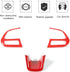 3PCS Steering Wheel Cover Trim Interior Accessories for Jeep Renegade 2015-2023 for Jeep Compass 2017-2020 (Red)...