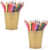 Pen Holder Cup For Desk Pencil Holder Metal Marker Pen Organizer Storage Small Tinplate Flower Pot Succulent Bucket Planters for Office Home - 2 P...
