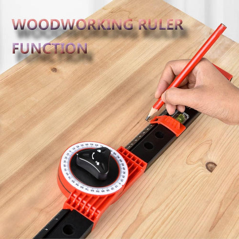Lionz Miter Saw Protractor, 14' Multifunction Angle Finder,Measuring Level, Picture Hanging Tool with Precision Laser Scales Compass, Gift For Fat...