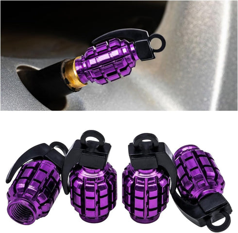 4PCS Chrome Tire Valve Stem Caps, Aluminium Alloy Car Wheel Tire Valve Caps, Personalized Car Exterior Air Stem Covers for Truck, SUV, Motorcycle ...