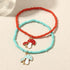 Lovely Mushroom Charm Beads Strand Bracelet Anklet Bohemian Cute Colorful Bead Crystal Stackable Elastic Bracelet Jewelry Set for Women...