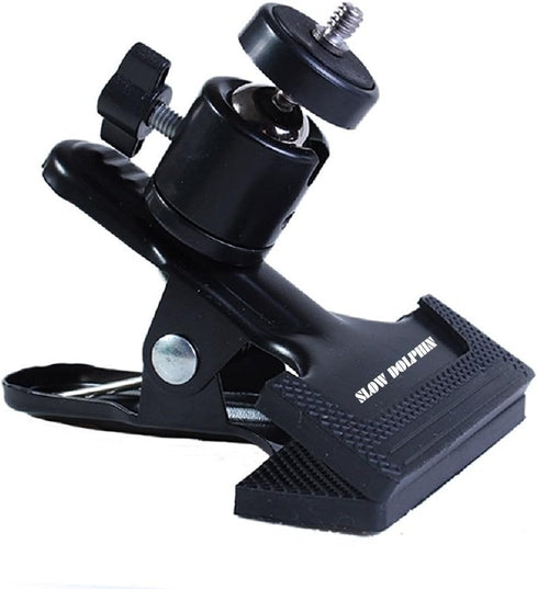 SLOW DOLPHIN Tripod Camera Clip Clamp Flash Reflector Holder Mount with 1/4 Inch Screw 360 Degree Swivel for Studio Backdrop Camera SLR, Digital S...