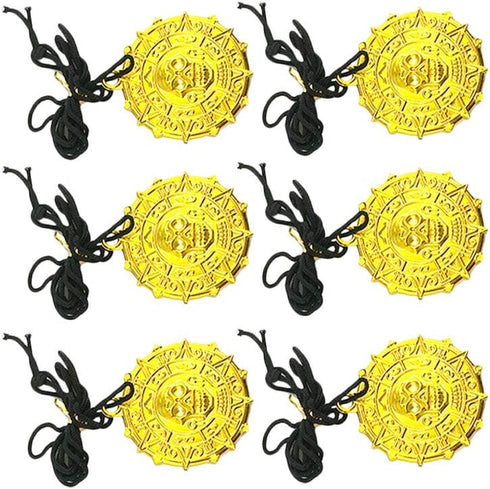 6PCS Pirate Necklace Skull Necklace Toy Funny Hanging Tag Necklace for Child Kids Early Educational Toy Party Favors...
