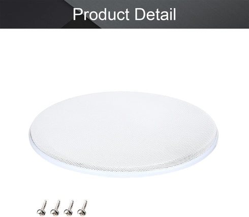 Fielect 8" Speaker Grill Cover White Speaker Grill Mesh Round SubWoofer Grille Car Speaker Grill Cover Guard Protector Replacement...