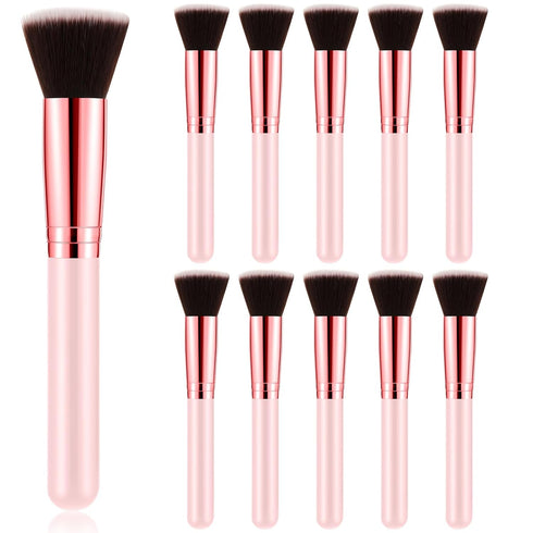 10 Pcs Flat Top Foundation Brush Bachelorette Party Favors Foundation Brush Dense Makeup Artist Brush for Liquid, Cream, Flawless Face Blush Brush...