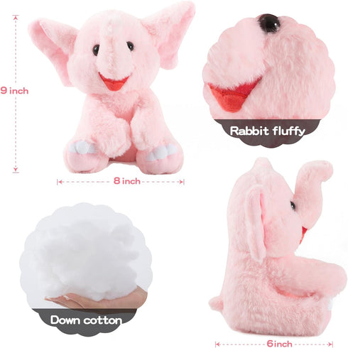 Elephant Stuffed Animal Pink Stuffed Elephant Plush Toys Cute Plush Elephant Toy Elephant Gifts for Women Elephants Stuffed Animals for Kids Girlf...