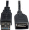 Tripp-Lite USB Cable, 2.0 Type A Plug-Rcpt, 6" - UR024-06N...