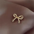 Bow Knot Brooch Rhinestones Pearl Bow Lapel Pin Alloy Pearl Brooch Satin Ribbon Bow Badge Women's Dress Shawl Sweater Decoration...