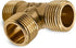 Tee Pipe Fitting T Pipe Connector Brass Tee Equal Tee 1/2" male x 1/2" male x 1/2" male Plumbing Tee for Repair 3 Way Pipe Fitting...