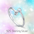 JUSTKIDSTOY Semicolon Ring 925 Sterling Silver Adjustable Open Opal/Moonstone Ring Suicide Awareness Inspirational Gifts for Women...