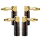 FosPower Right Angle Banana Plugs (2 Pairs / 4 pcs), Closed Screw 24K Gold Plated Banana Speaker Plug Connectors for Speaker Wire, Wall Plate, Hom...