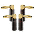 FosPower Right Angle Banana Plugs (2 Pairs / 4 pcs), Closed Screw 24K Gold Plated Banana Speaker Plug Connectors for Speaker Wire, Wall Plate, Hom...