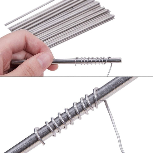 PH PandaHall 30 Size Mandrels, Stainless Steel Mandrel Dowels Jewelry Making Tool for Wire Wrapping, Forming Rings, Soft Soldering, Electoforming ...