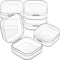 6 Pieces Mini Plastic Clear Beads Storage Containers Box for Collecting Small Items, Beads, Jewelry, Business Cards, Game Pieces, Crafts (1.37 x 1...