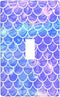 Purple Mermaid Scales Single Toggle Light Switch Plate Cover Decor Wall Plate Cover For Home Bedroom Kitchen Decorative 4.5 * 2.76 Inches Standard...