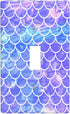 Purple Mermaid Scales Single Toggle Light Switch Plate Cover Decor Wall Plate Cover For Home Bedroom Kitchen Decorative 4.5 * 2.76 Inches Standard...